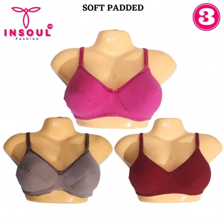 POOJA RAGENEE PADDED COTTON BRA KALYANI 3PC COMBO