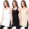 SELSIA KURTA LONG SLIPS(WH BK SK)